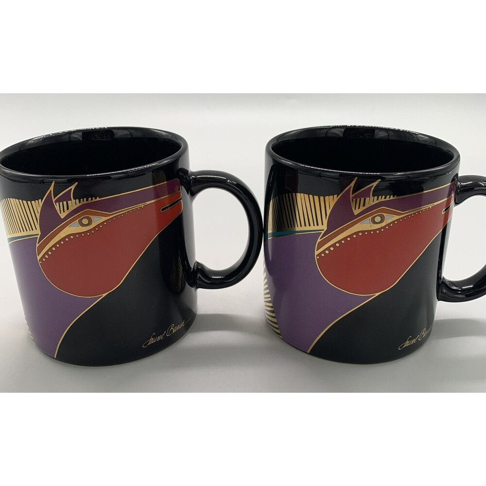 2 Laurel Burch Kundus Moroccan Persian Horses Black Coffee Mug